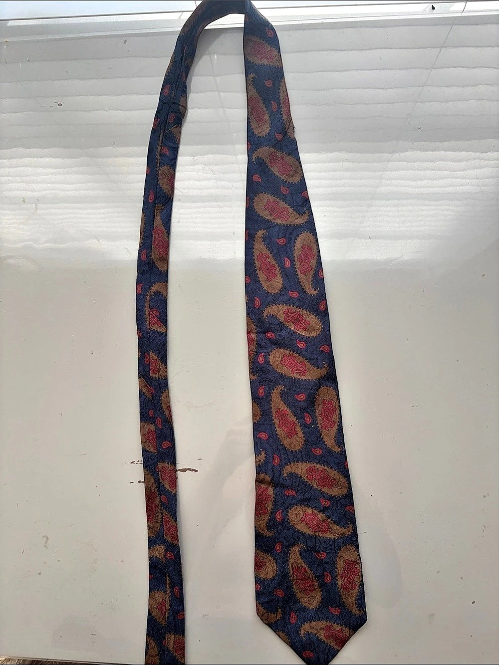Marcus A Neiman-Marcus Collection Paisley Tie in Blue & Brown